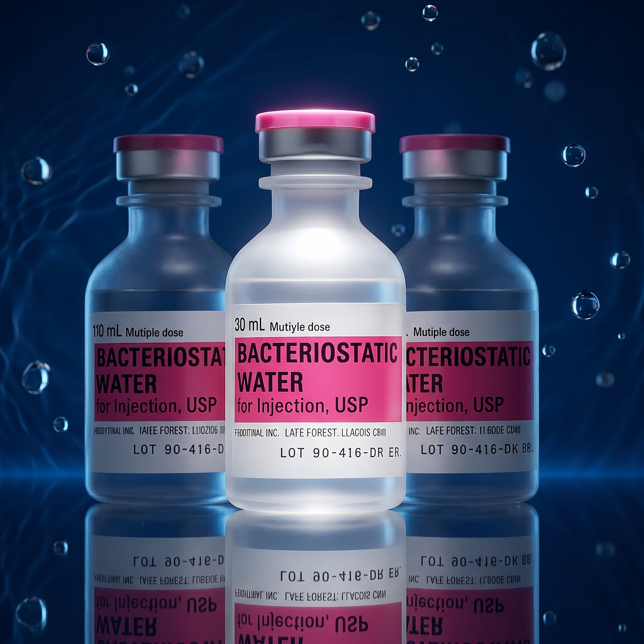 Hospira 30ml Bacteriostatic Water for Injection (3  pack)